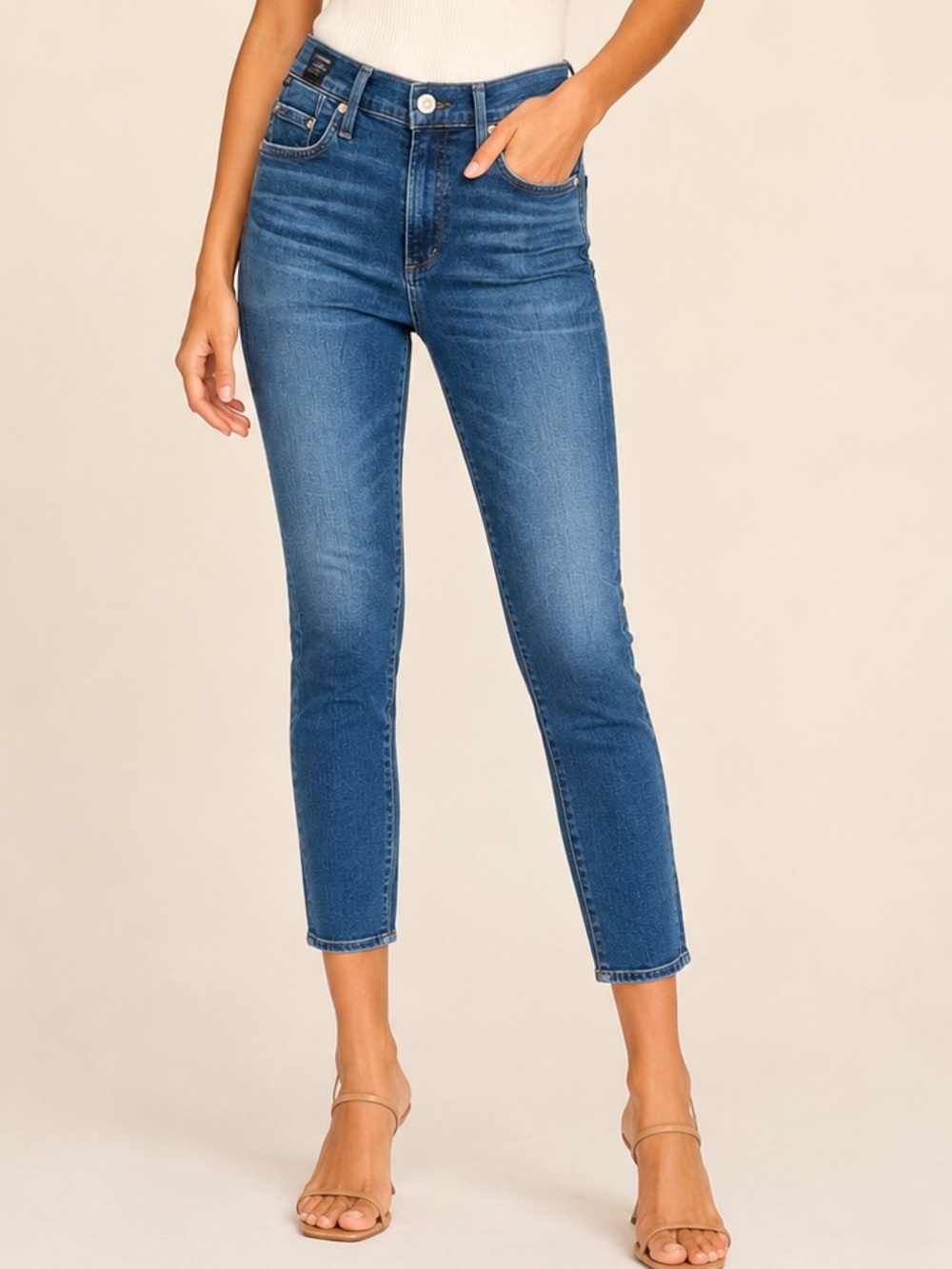 Citizens of Humanity Rocket Crop High Rise Skinny Jeans Blue Size 27